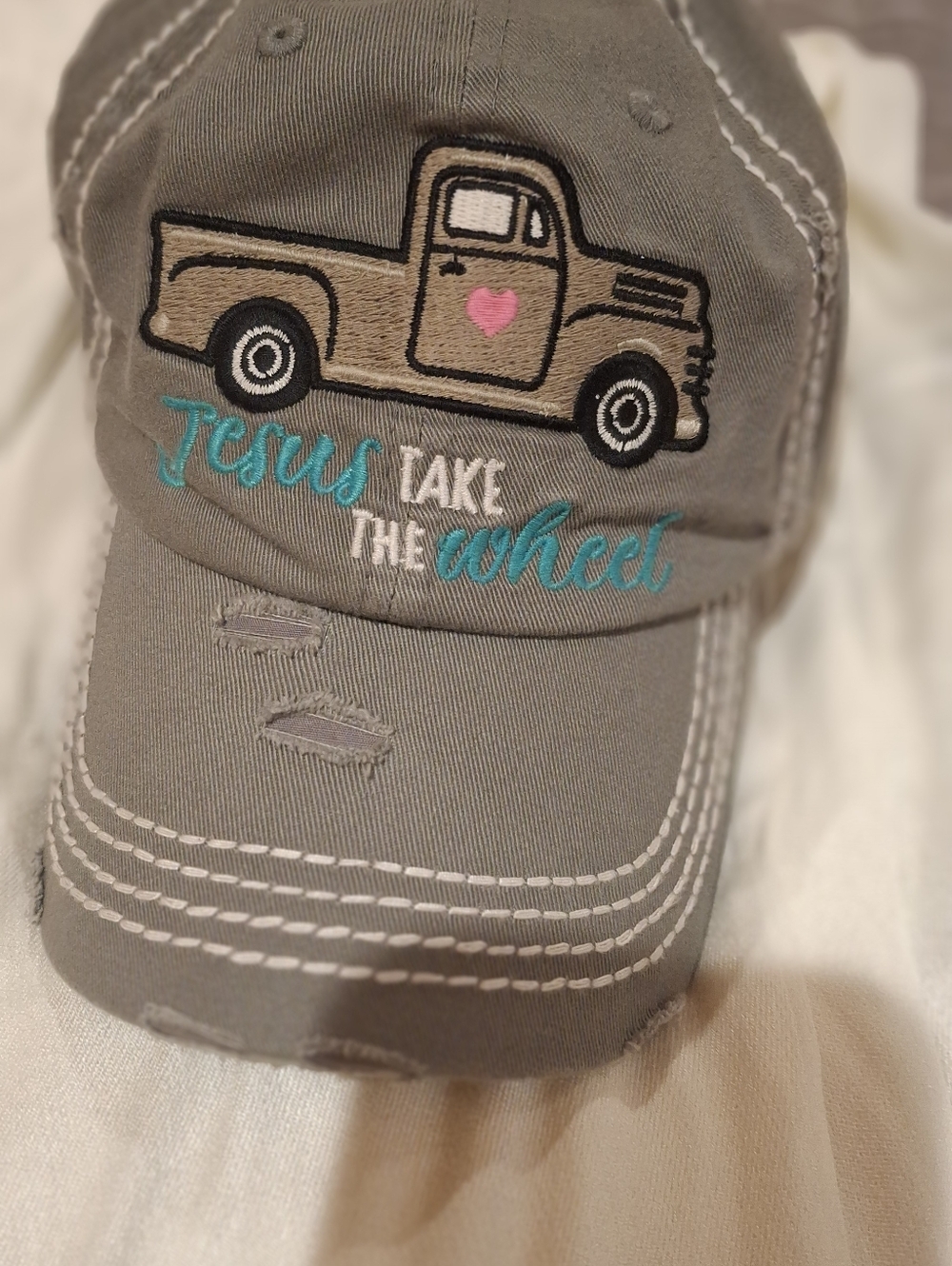 Embroidered 'LOVE Never Fails' And 'Jesus Take The Wheel' Ball Caps - Picture 4 of 16